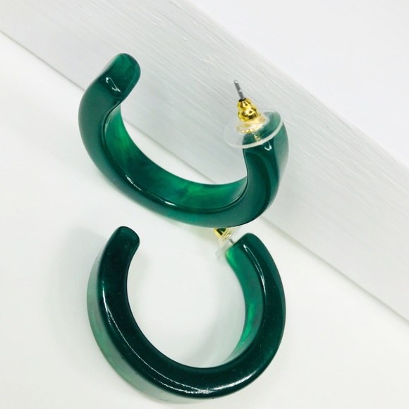 Green Thick Hoops - Picture 4 of 5